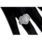 2.00 Cts. 14K White Gold Diamond Heart Cocktail Ring